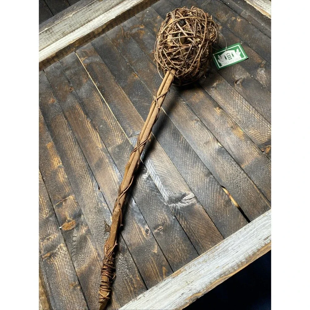 Garden Isle Decorative Twig Sphere Wand Natural Rustic Home Decor
